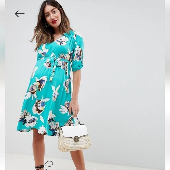 ASOS Maternity Dresses & Skirts - Mamalicous Floral Maternity Tea Dress Size Medium